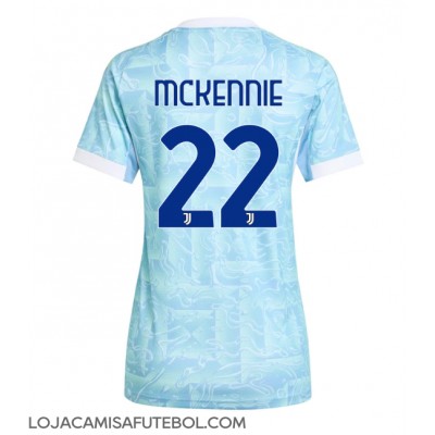 Camisa de Futebol Juventus Weston McKennie #22 Equipamento Secundário Mulheres 2025-26 Manga Curta Camisa de Futebol Juventus Weston McKennie #22 Equipamento Secundário Mulheres 2025-26 Manga Curta